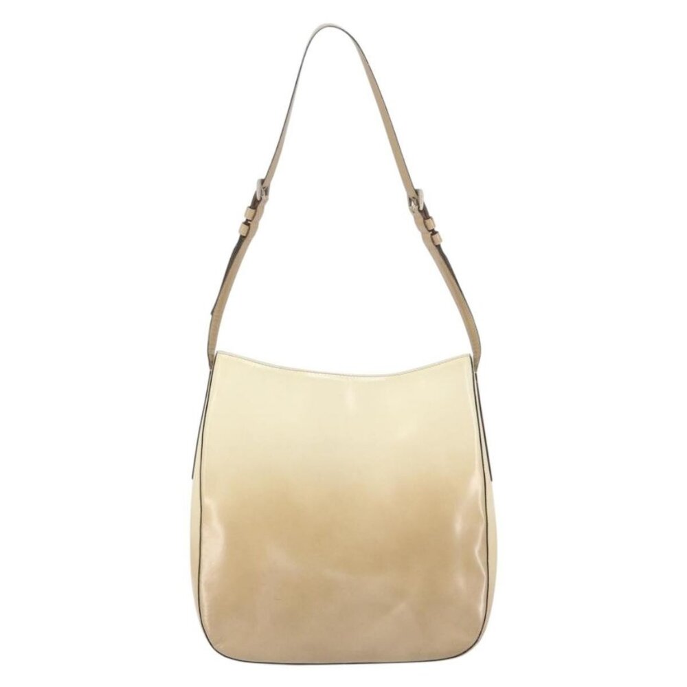 Authentic PRADA Shoulder Bag Patent leather Beige - Picture 10 of 16